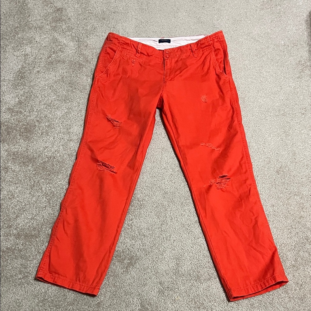 American Eagle Outfitters Bright Red Ankle Pants